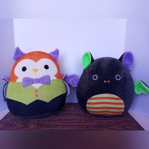 Squishmallow Fariq the Bat & Ellettsville the Vampire Owl